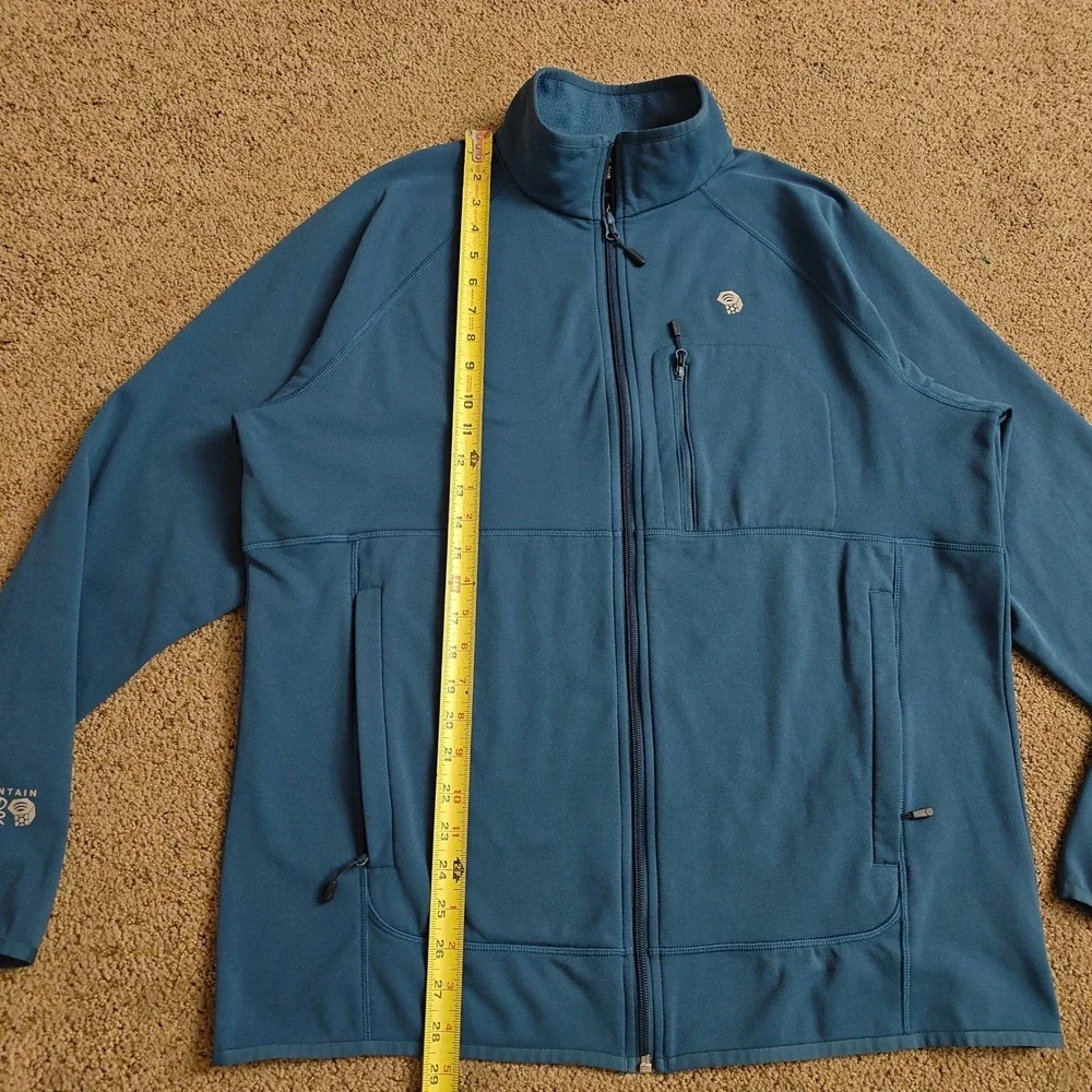 Mountain Hardwear Men's Fleece Jacket Blue Full‎ Zip Size Large Outdoor